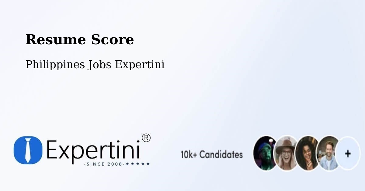 Resume Score & Job Description Match Tool – Polanco - Philippines Jobs Expertini